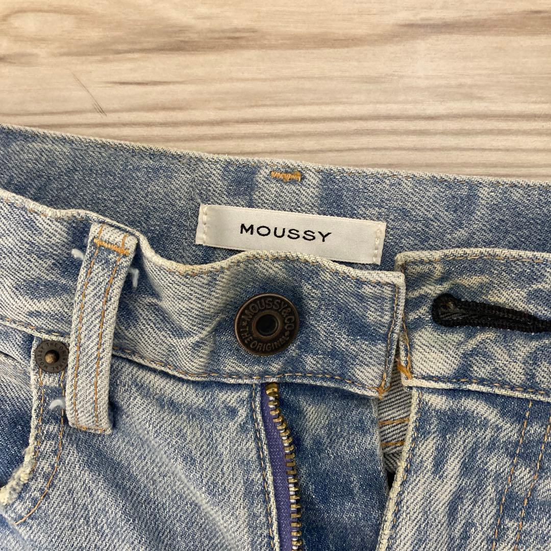 MOUSSY mvsフレアデニム 22 ライトブルー