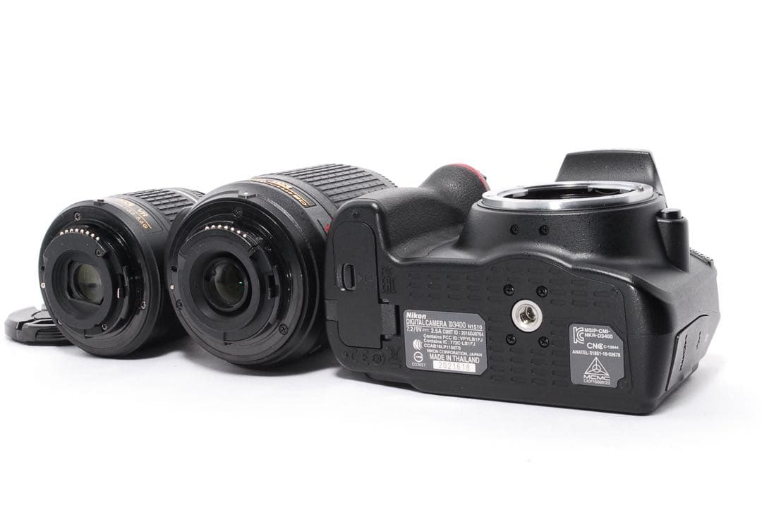WiFiで楽々転送◆Nikon D3400◆AF-Pレンズ◆一眼レフカメラ◆美品