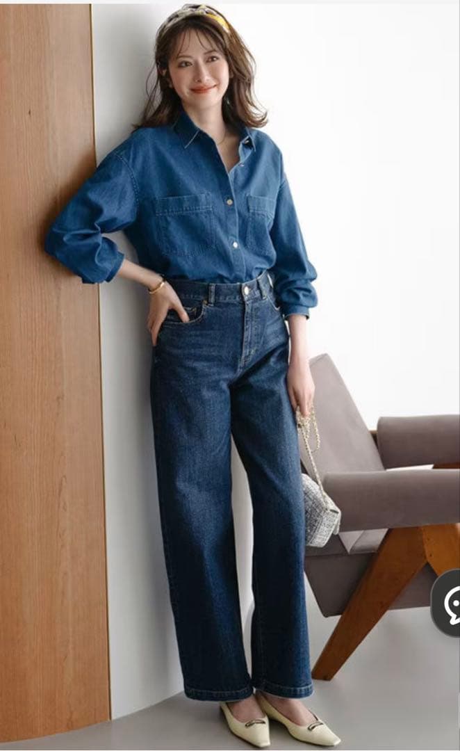 【VERY・Oggi掲載】23区DENIM ストレッチ ワイドパンツ