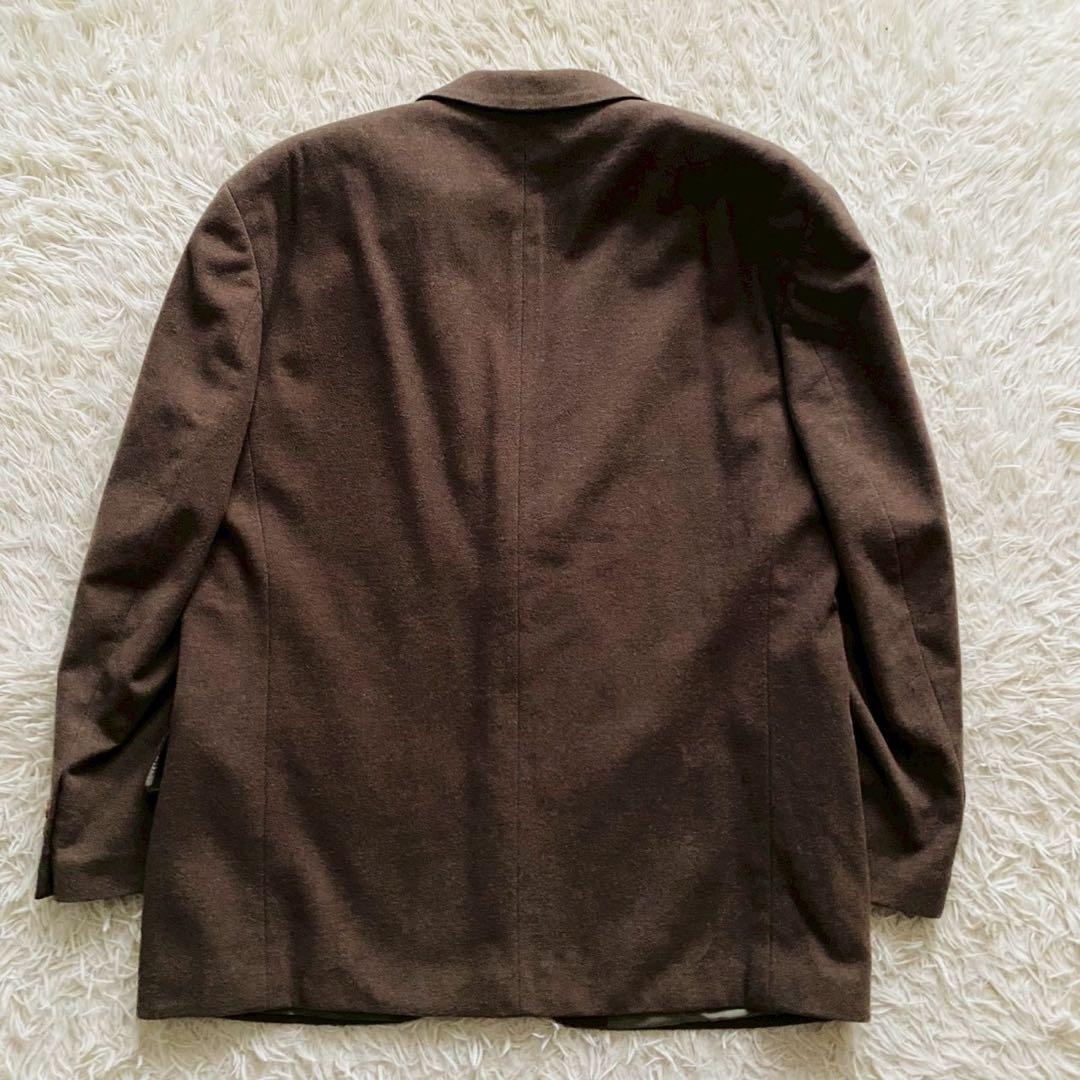 ヒューゴボス●極美品/希少2XL●最上級イタリア製カシミヤ 2Bモダンジャケット