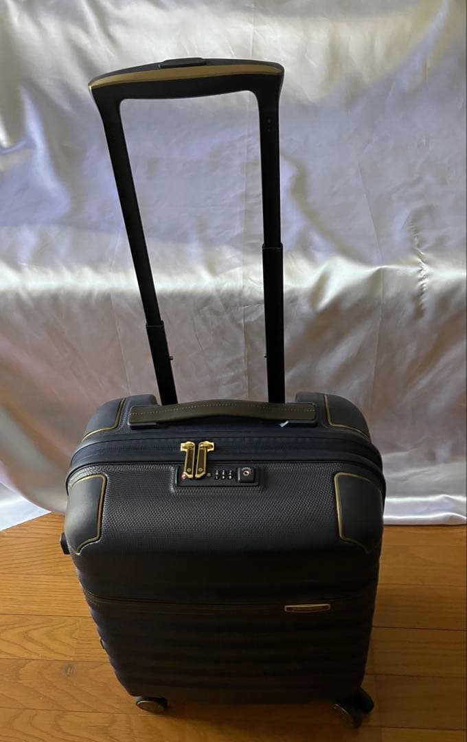 か*ん様 Samsonite ゴールド×ネイビー 高級キャリーケース 機内持ち込
