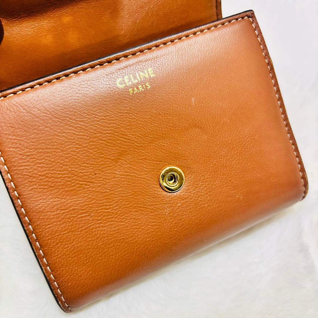 CELINE トリオンフ　財布　タン