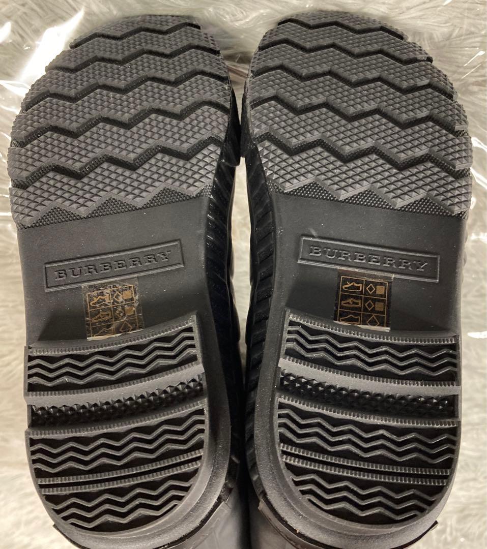 未使用品　BURBERRY ノバチェック ロングレインブーツ　調整ヒモ　22.5