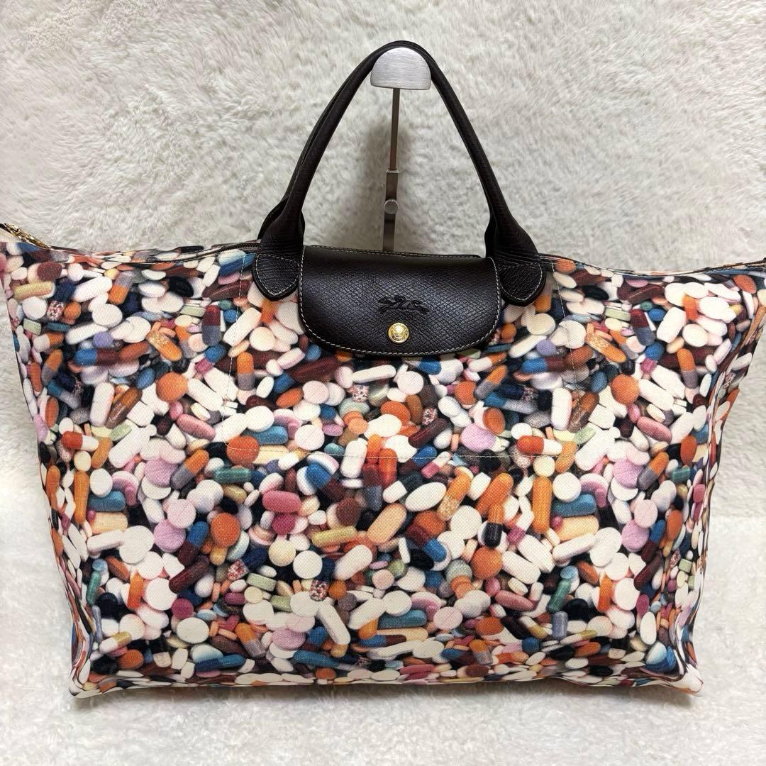 希少 Longchamp ロンシャン ジェレミースコット ボストンバッグ ピル