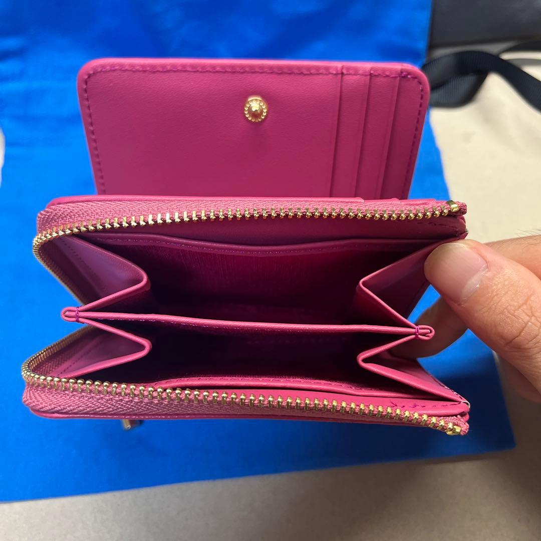 美品 LANVIN en Bleu ピンク 二つ折り財布