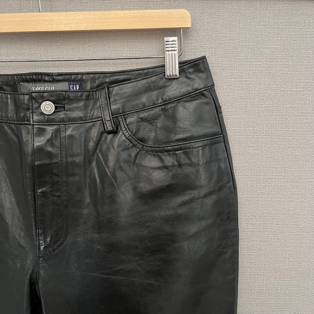 old gap bootfit レザーパンツ ブラック