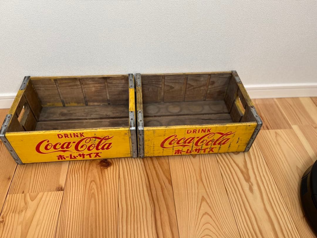 Coca-Cola ホームサイズ2個　木製アンティークボックス