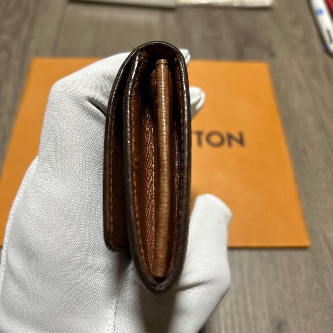 LOUISVUITTONルイヴィトン二つ折財布モノグラムポルトモネブラウン