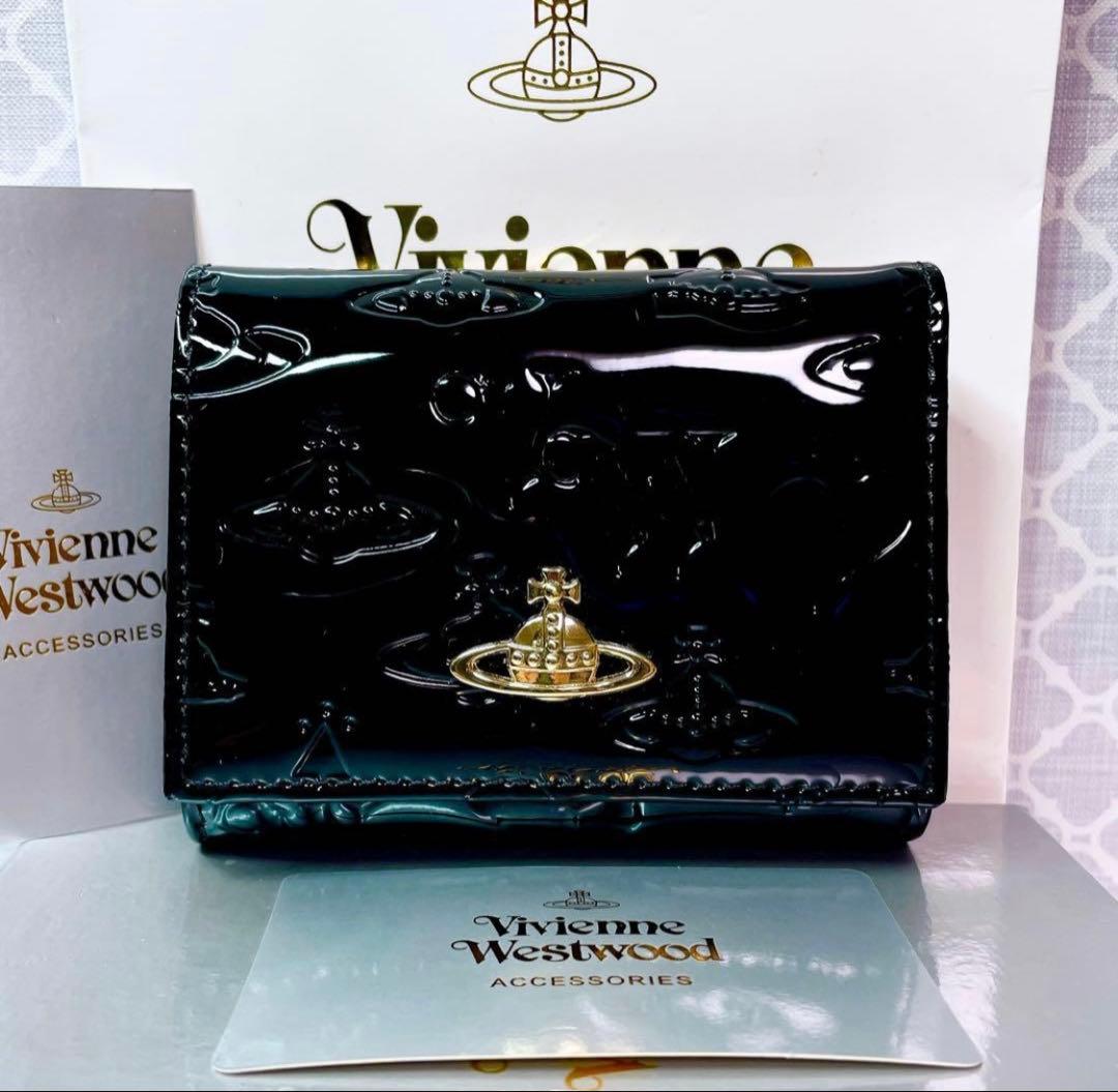【大人気✨️ショッパー付】新品 Vivienne Westwood エナメル黒