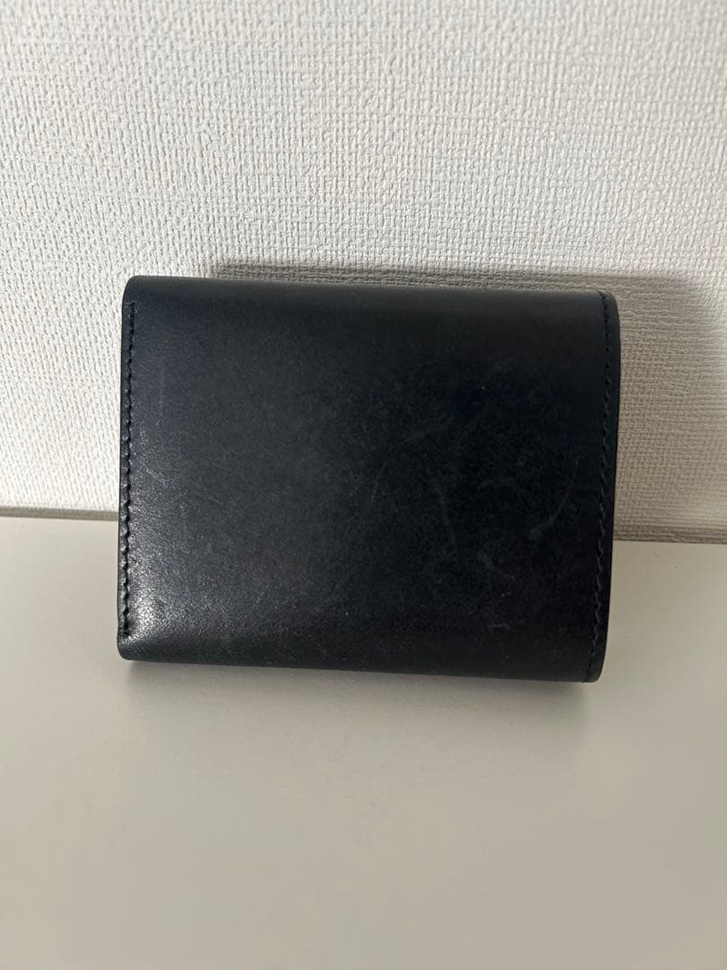 todayful / Leather Compact Wallet ブラック