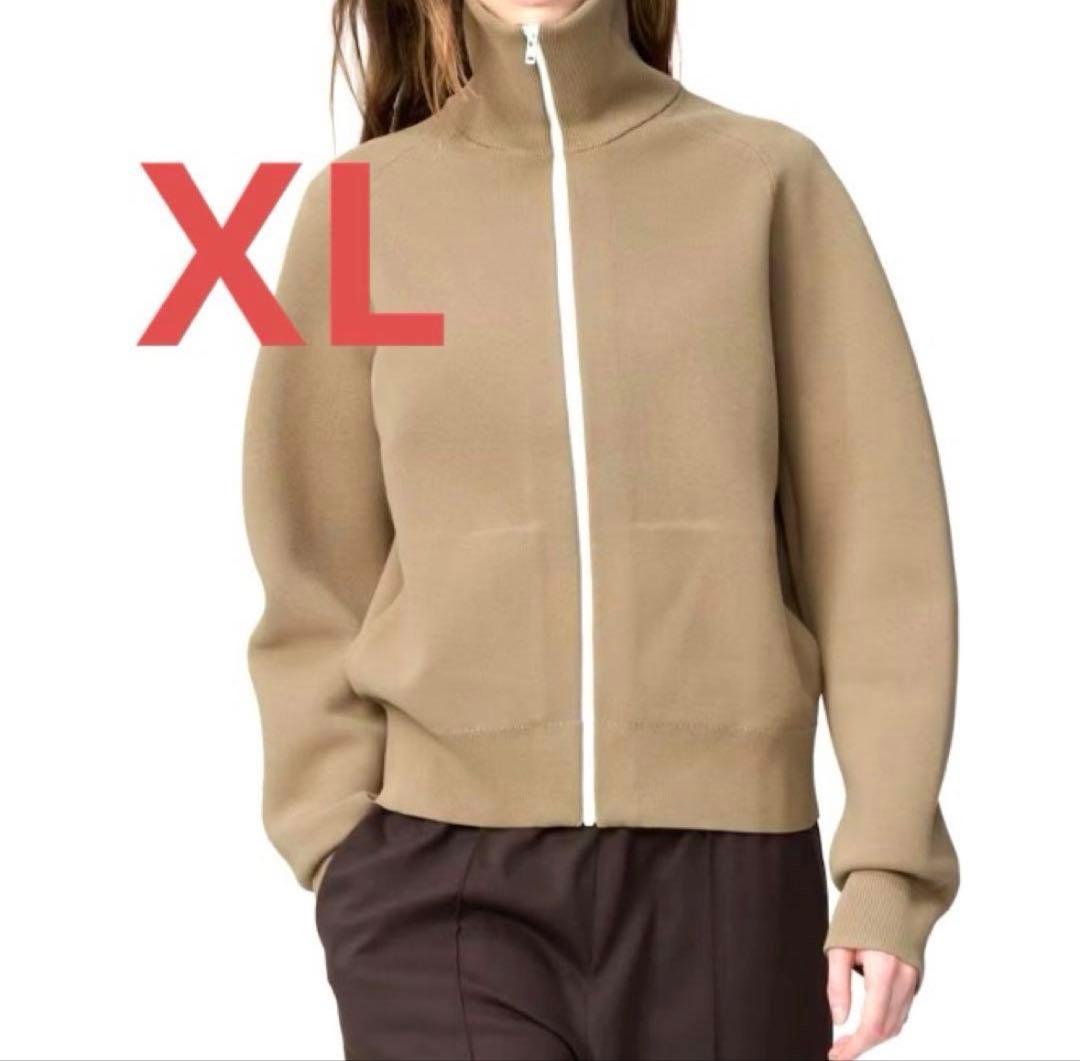 ユニクロC　ミラノリブフルジップカーディガン XL ベージュ　完売