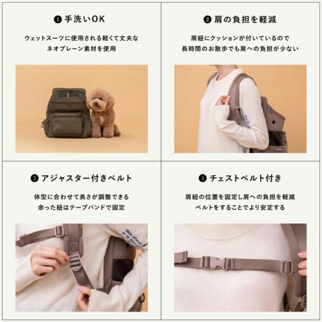未使用　citydog シティドッグ　M ネオプレーンバックパックキャリー　モカ