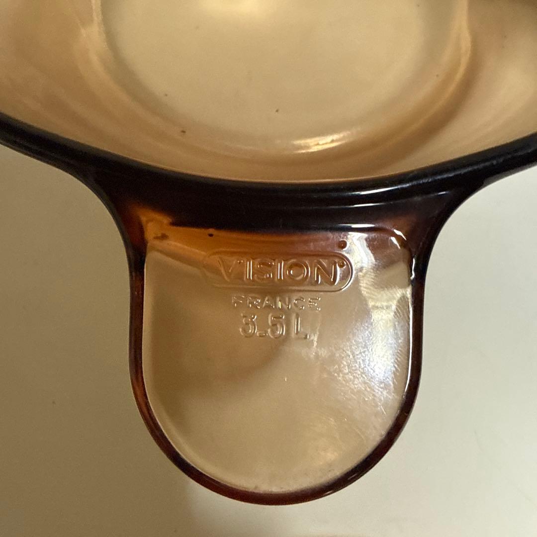 保管品 VISION 両手鍋3.5L フライパン24cm 超耐熱ガラス フランス