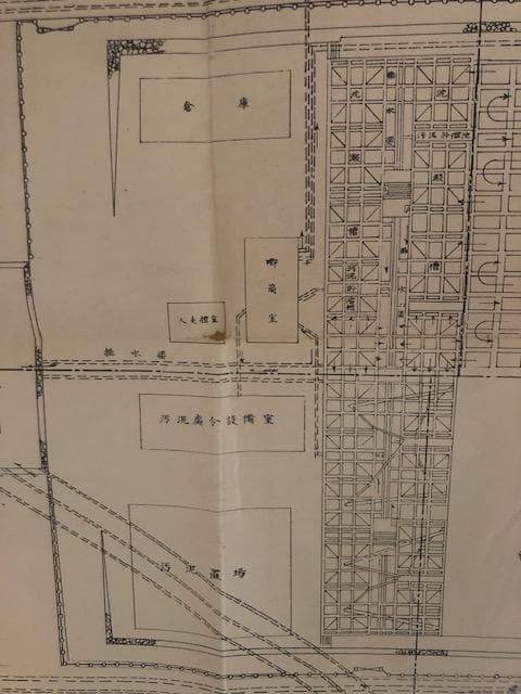 名古屋市堀留下水処分場一般平面図 古資料 戦前 e208y126