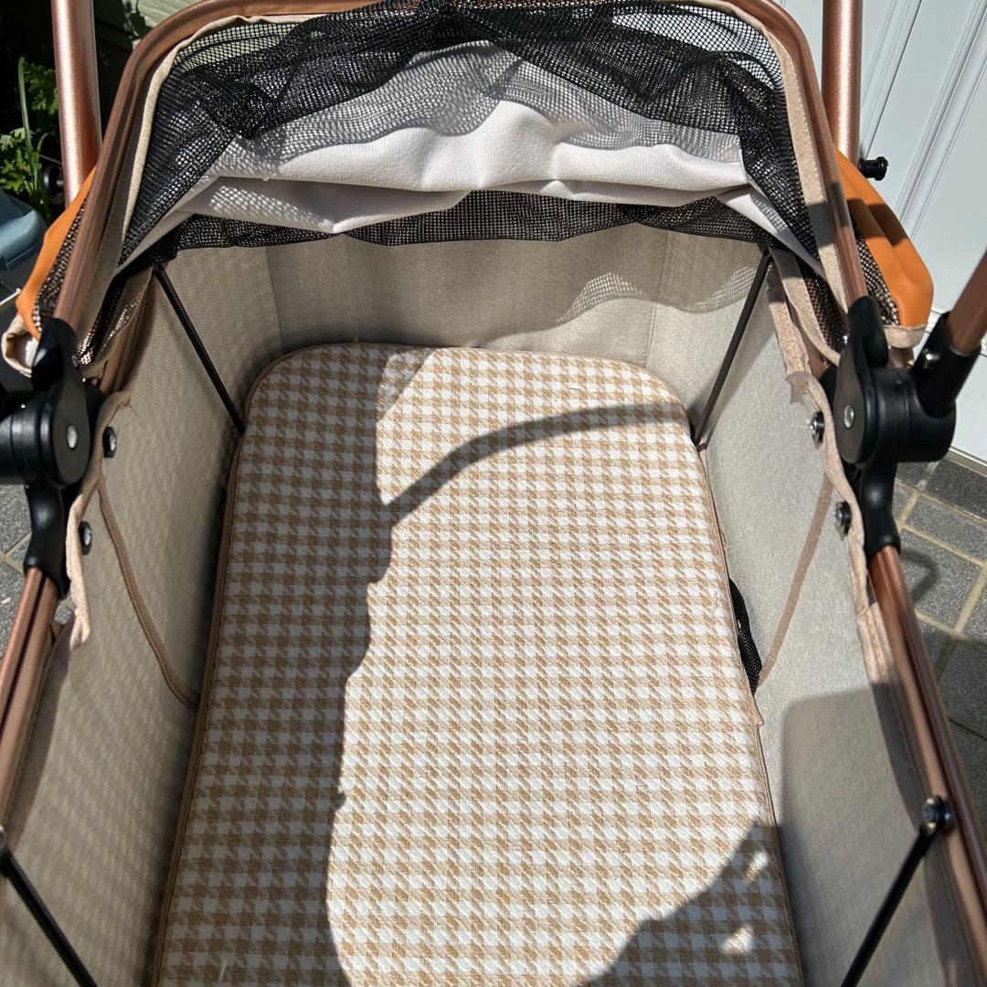 【1度のみ使用】発送料込み 耐荷重25kg 取り外し可 ペットカート 対面両用