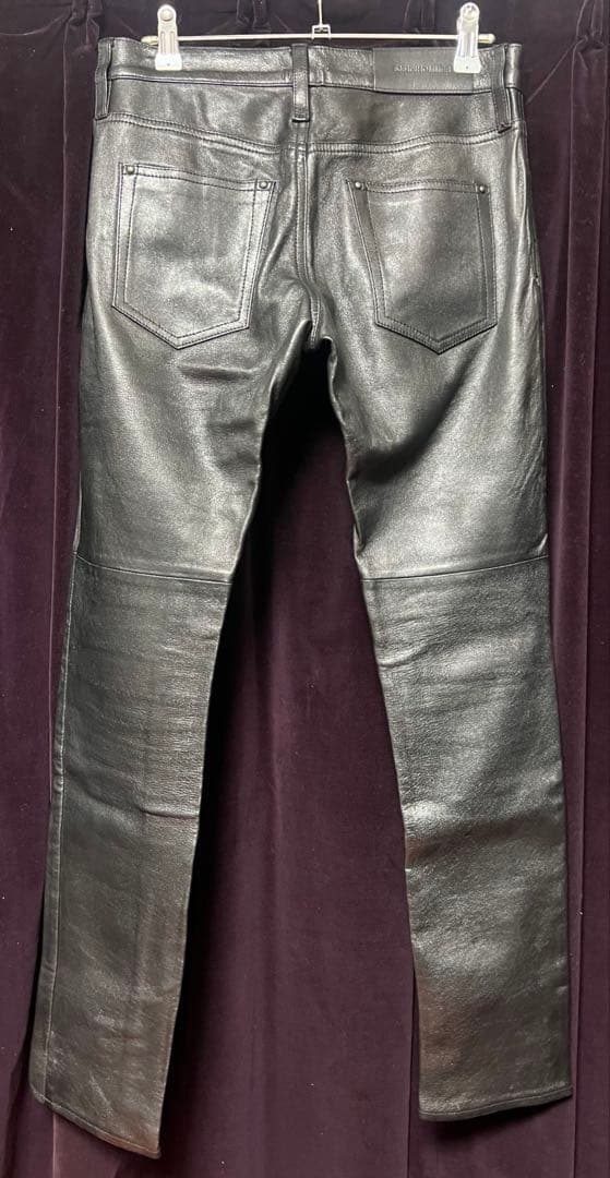 5351 POURLES HOMMES 5351プールオム レザーパンツ　黒　S