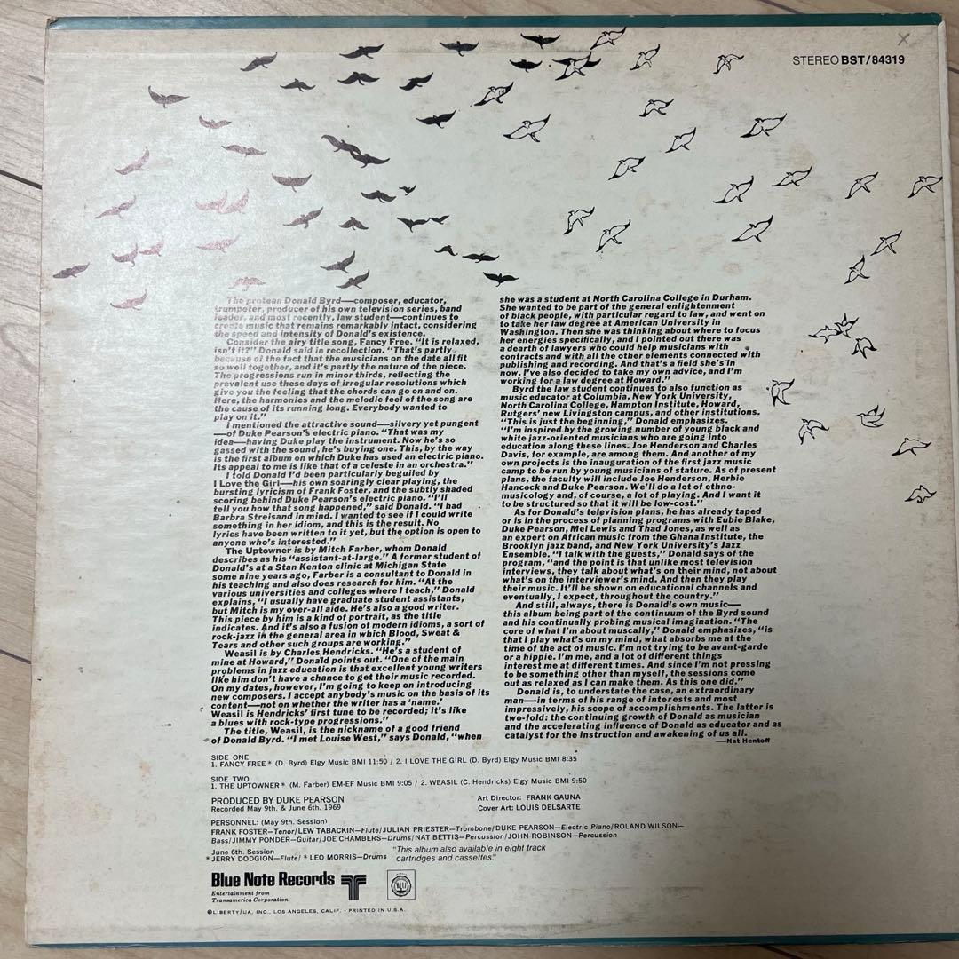 Donald Byrd Fancy Free VAN刻　レコード