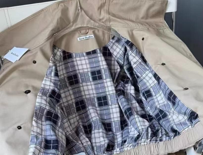 Acne Studios 2025年 英国風 ショートトレンチコート
