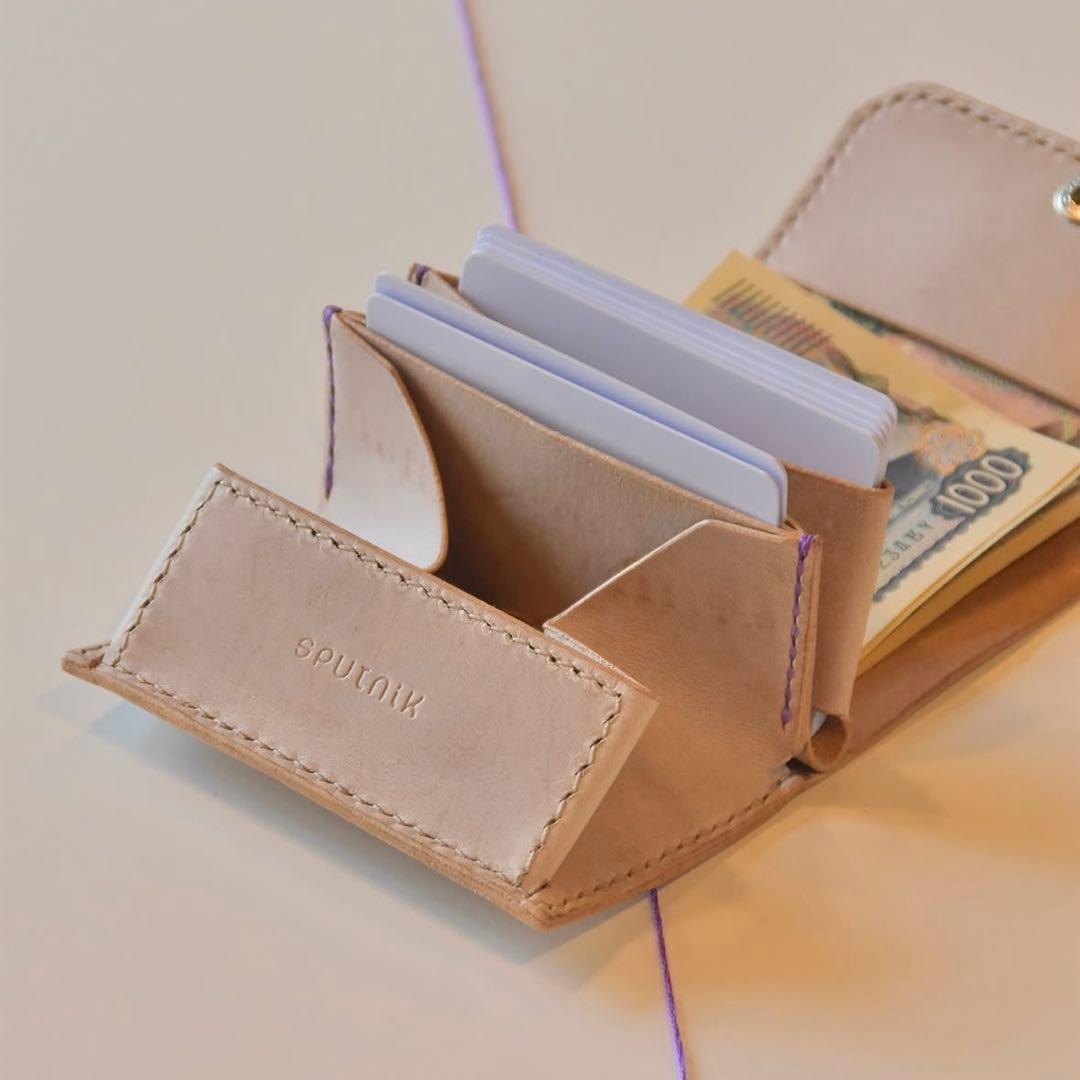 Sputnik スプートニク　財布　POPUP wallet \"燦\" ベージュ
