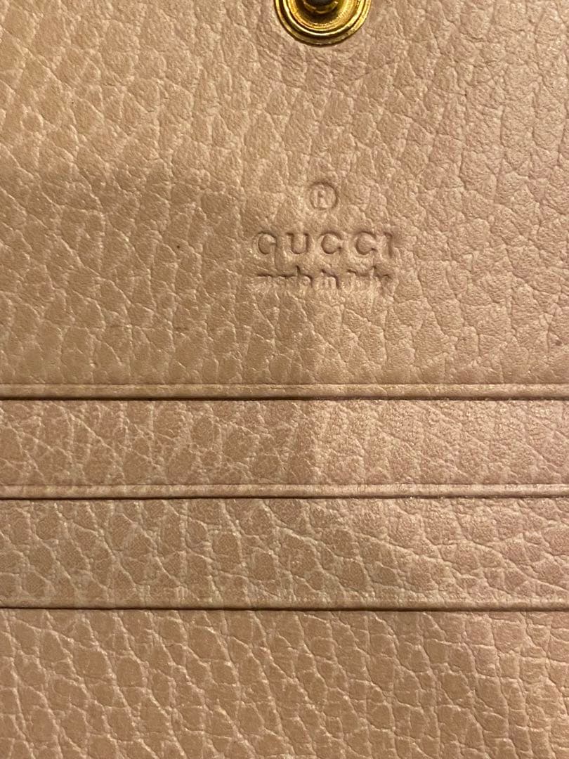 専用ページ【美品】GUCCI GGマーモント ダブルG 二つ折り財布 ピンク