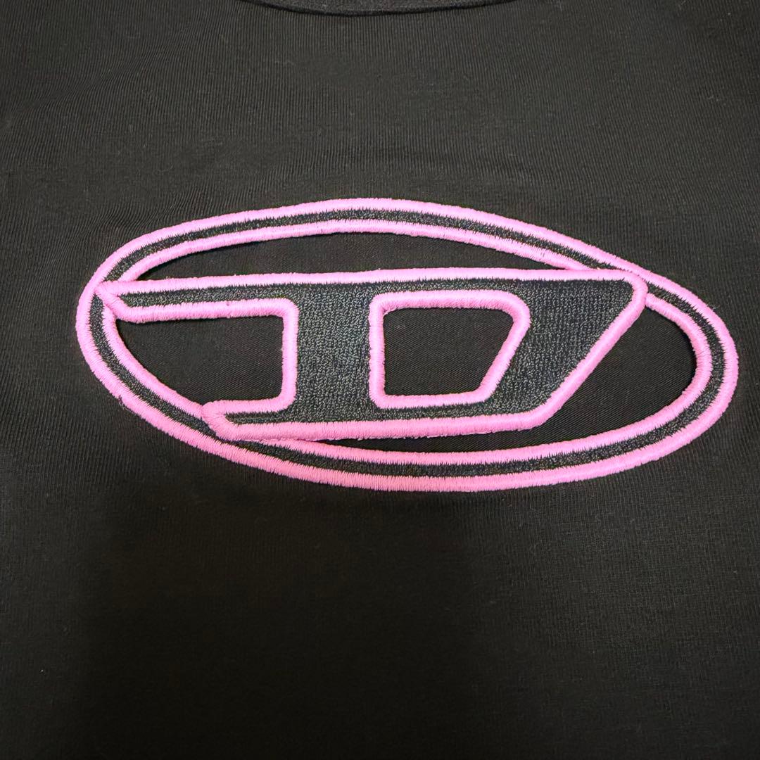 DIESEL ブラック/ピンク Tシャツ 半袖