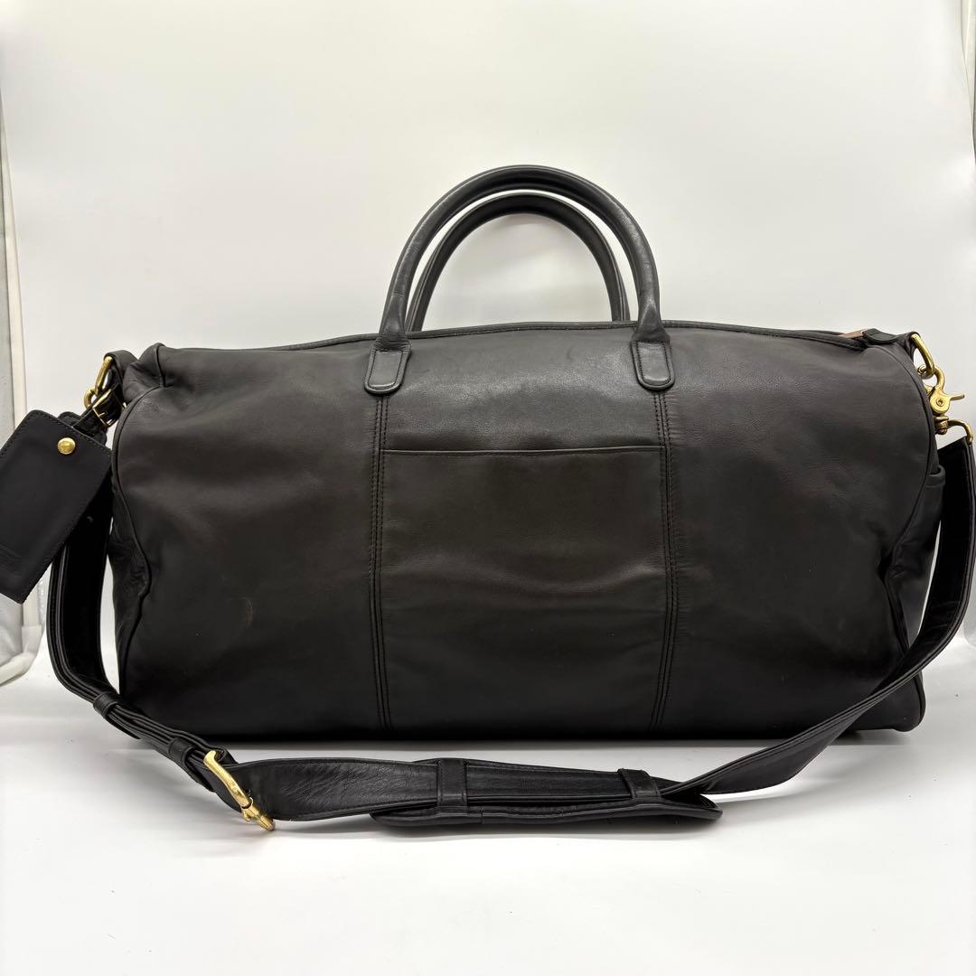 【美品】オールドコーチ　ボストンバッグ　2way チャーム　グラブタンレザー　黒
