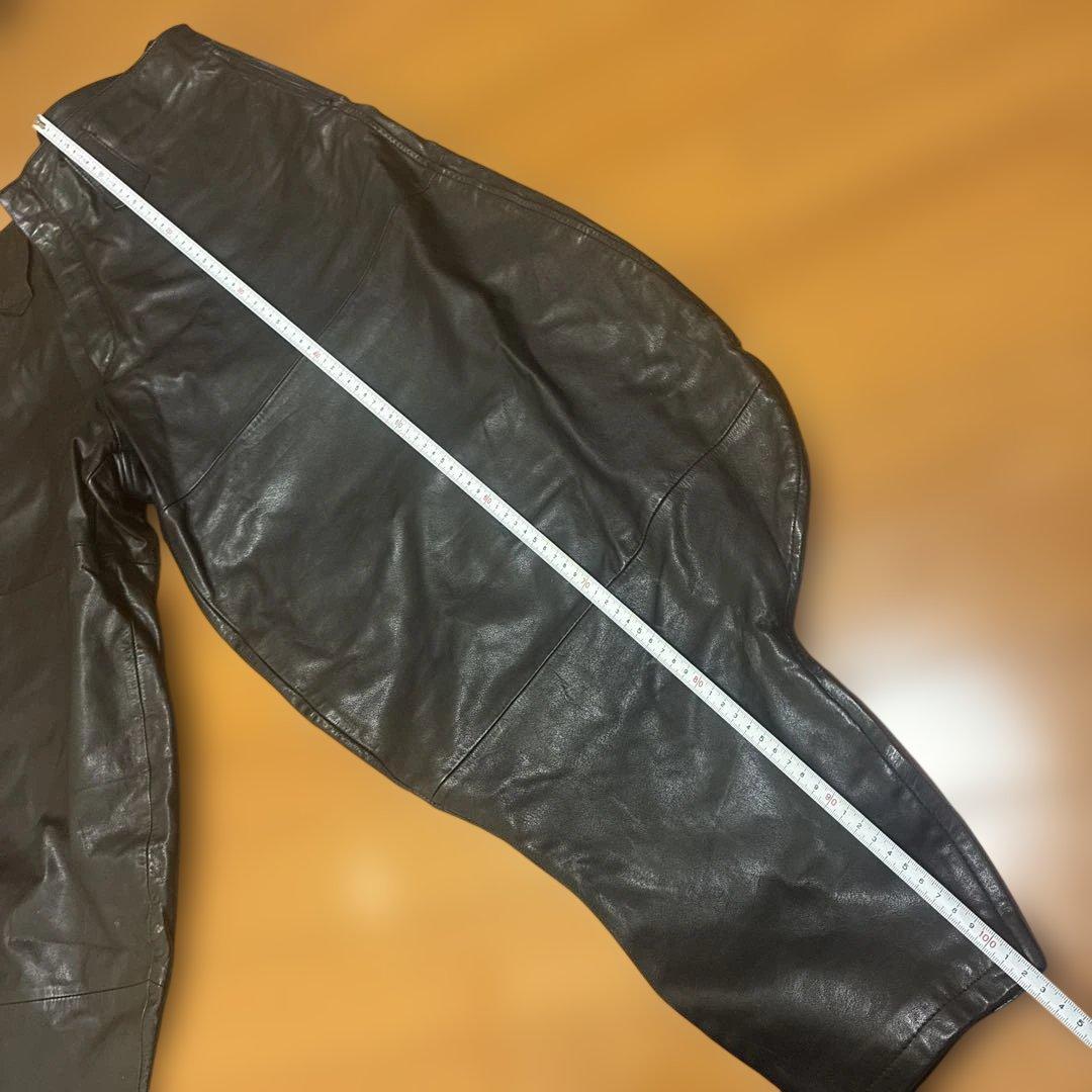 黒 レザー ワイドシルエットパンツ　ニッカポッカ烏天狗　OKANO 中古