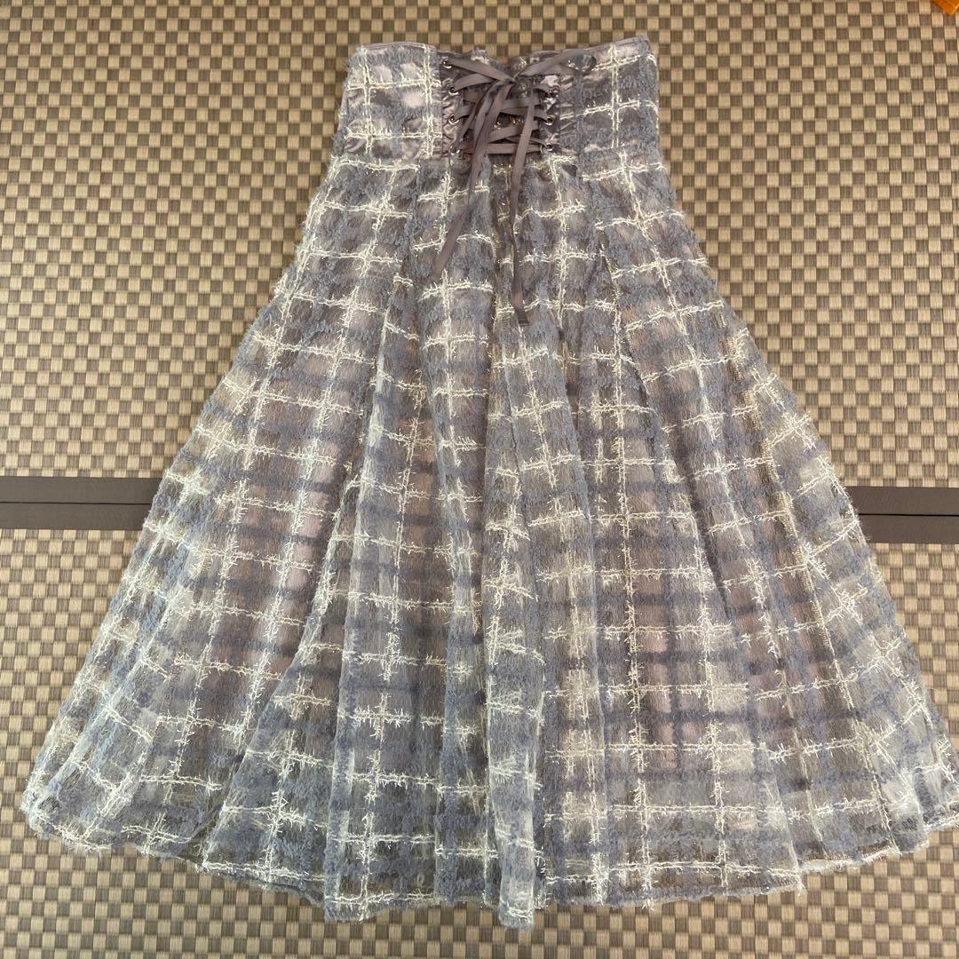 新品　dazzlin コルセットボリューミーフレアスカート　S