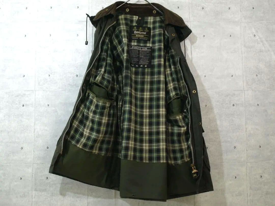 Barbour Border バブアー ボーダー リメイク フード付き 34