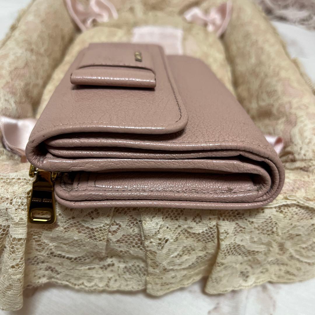 miumiu♡リボンが可愛い折りたたみ財布