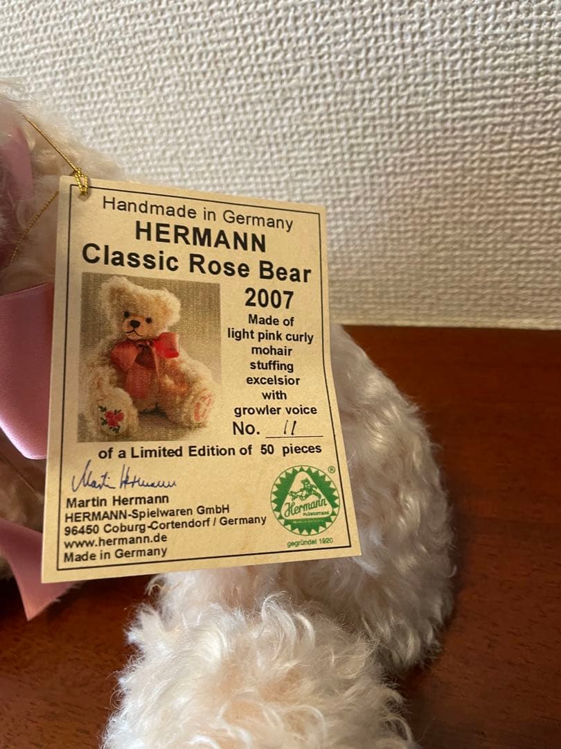 テディベア　HERMAN クラッシック　ローズベア