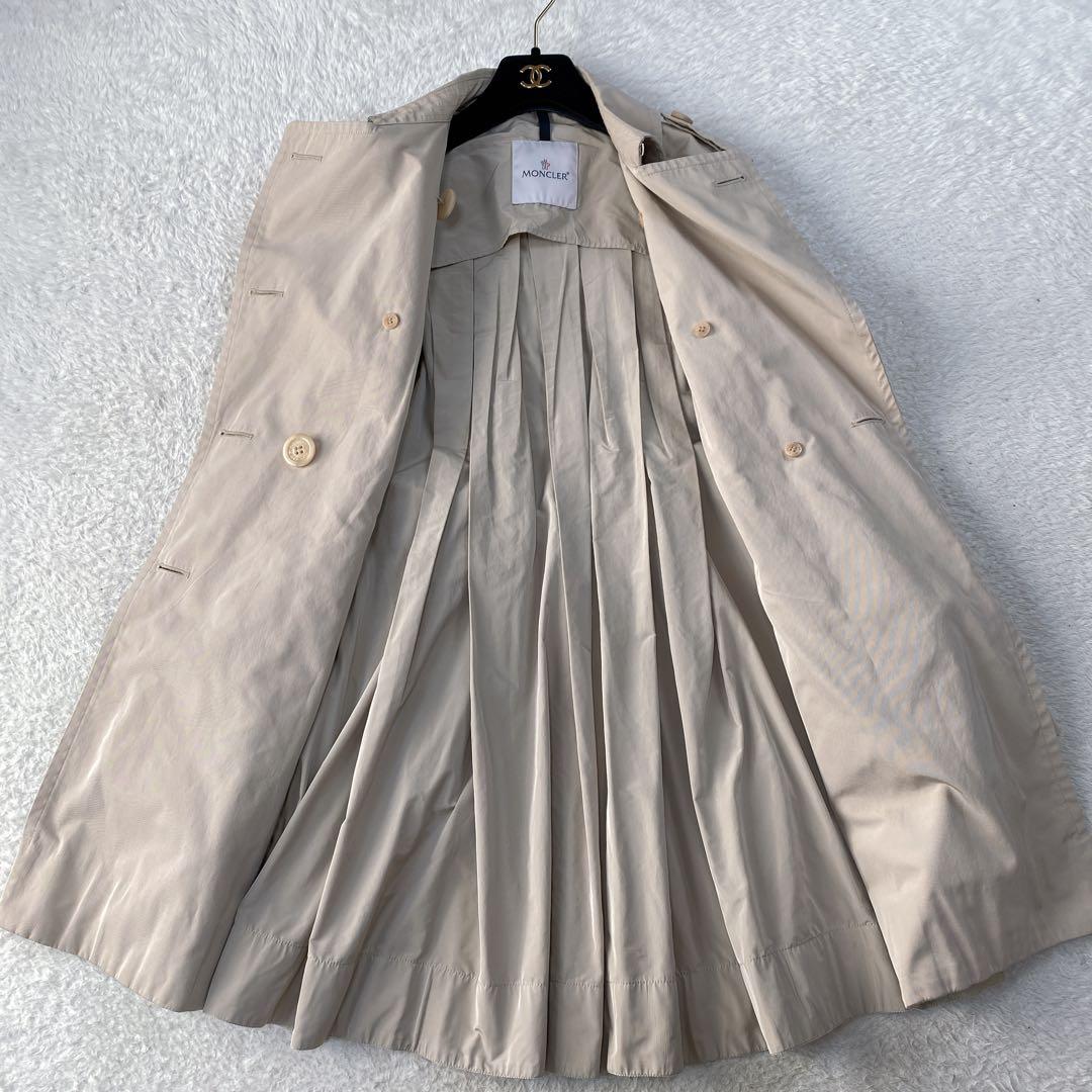 美品・MONCLER トレンチコート スプリングコート ベルト サイズ1 フリル