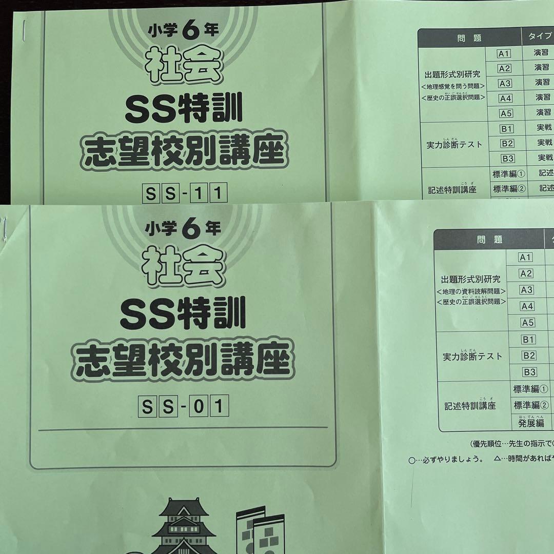 サピックス SAPIX 6年　社会　デイリー　SS ウィークリー