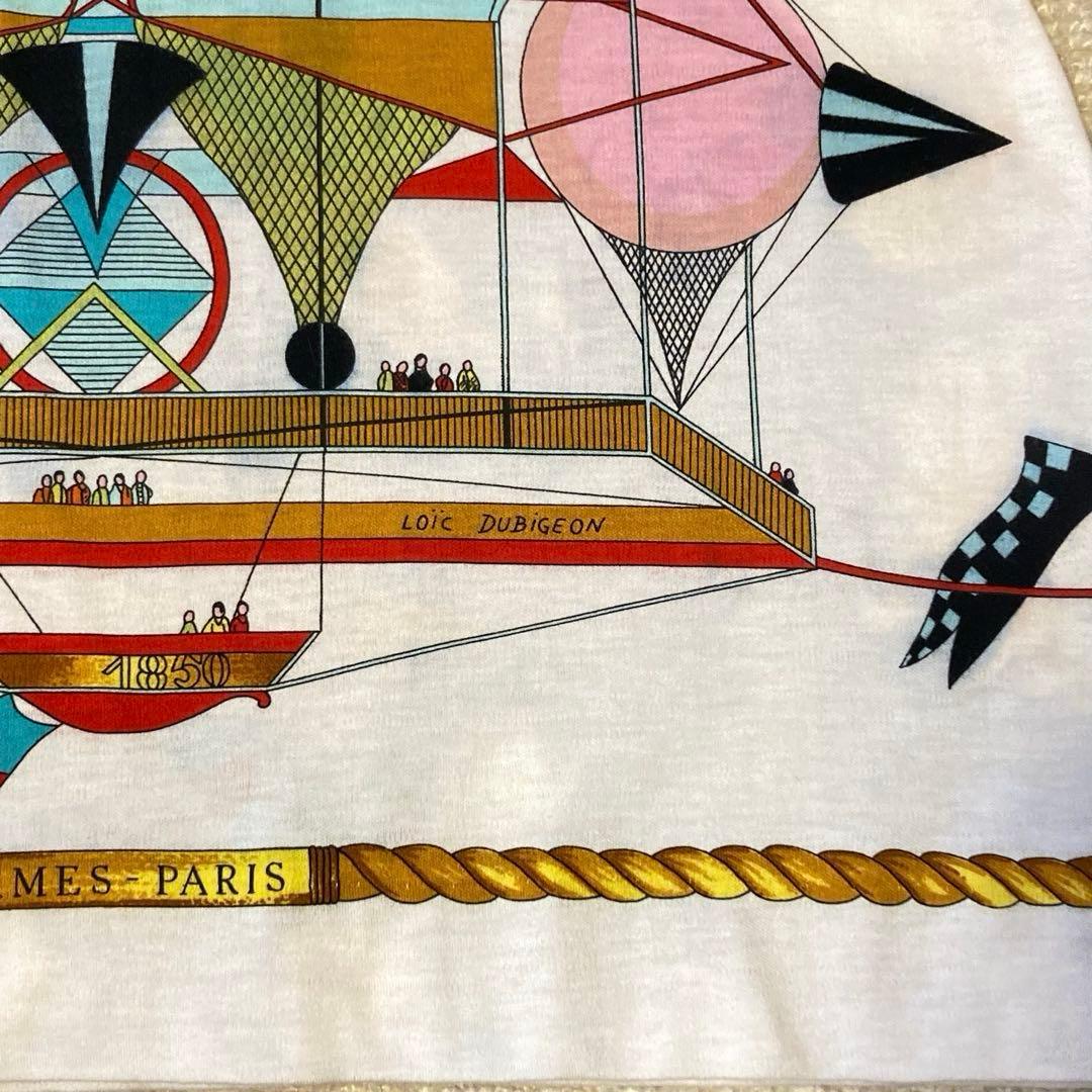 エルメス　HERMES 天空の狂気　気球柄 総柄Tシャツ レディースM