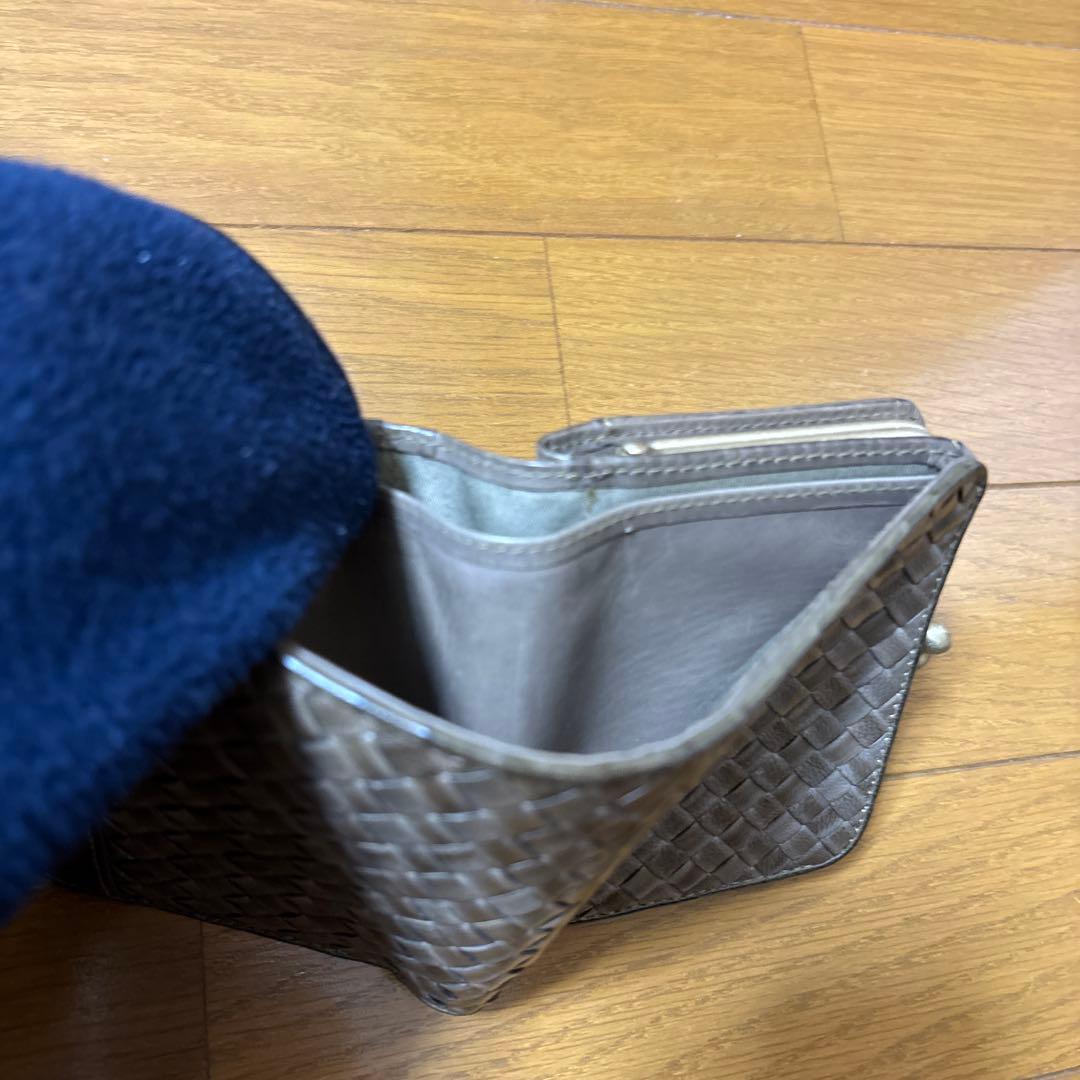 genten 編み込みデザイン 二つ折り財布
