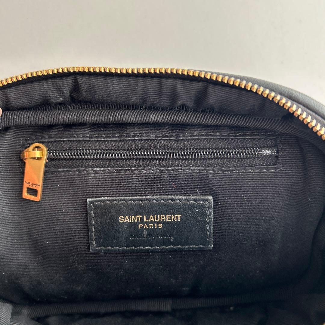YSL 三つ折り財布 ライトベージュ・ブラックポーチのセット