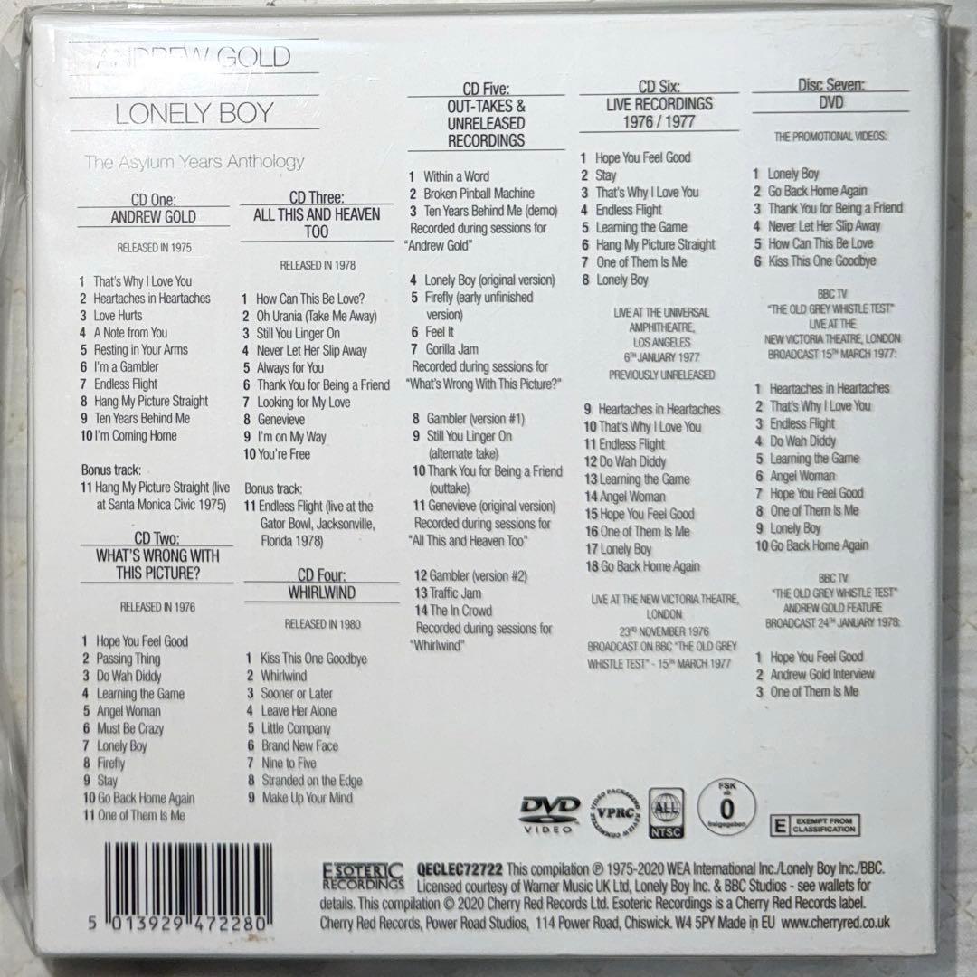 6CD＋DVDセット！Andrew Gold /THE ASYLUM YEARS