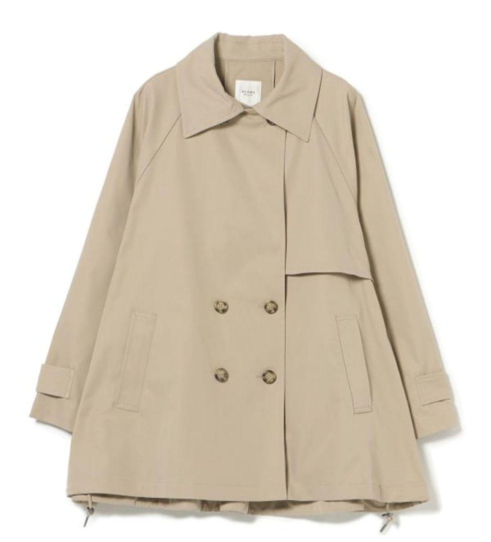 新品タグ付★BEAMS　ダブル ブレスト ミドル トレンチコート