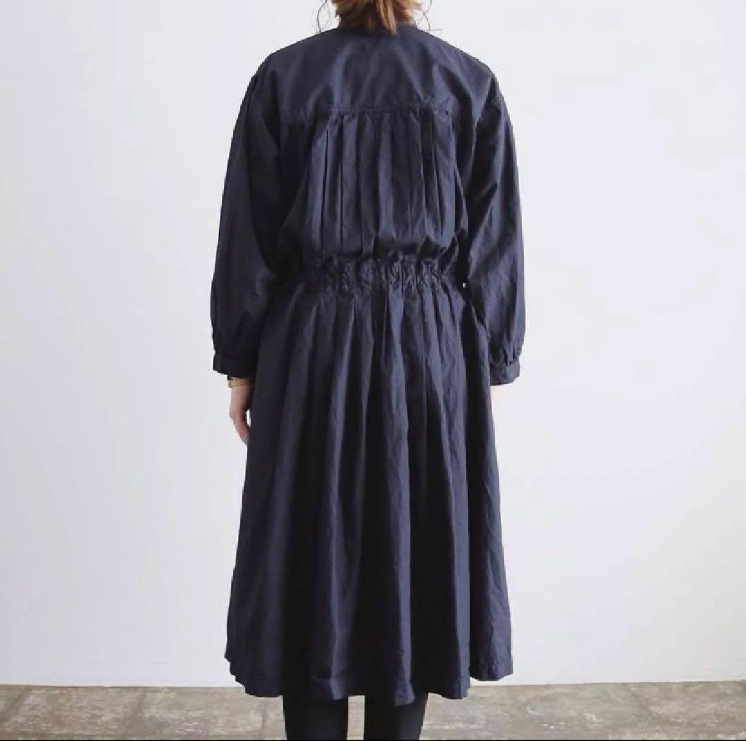 美品 トリココムデギャルソン 19SS ワンピースコート リボン ネイビー