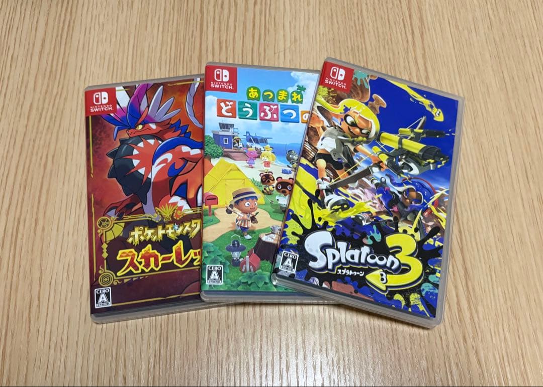 Nintendo Switch 本体 ＋ゲーム3本・本体ケース付き