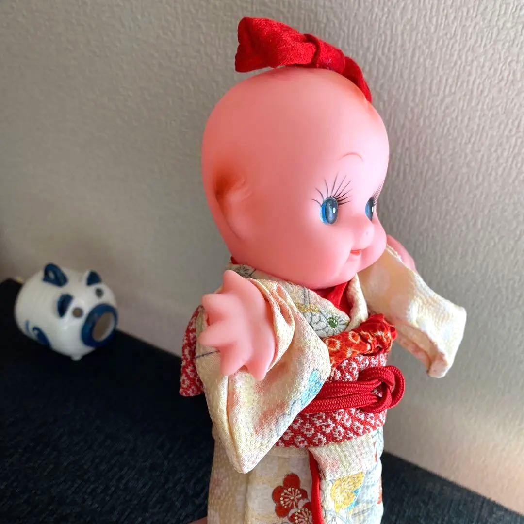 着物キューピーちゃん 昭和レトロ大正ロマン アンティーク 撫松庵岡重 昭和看板