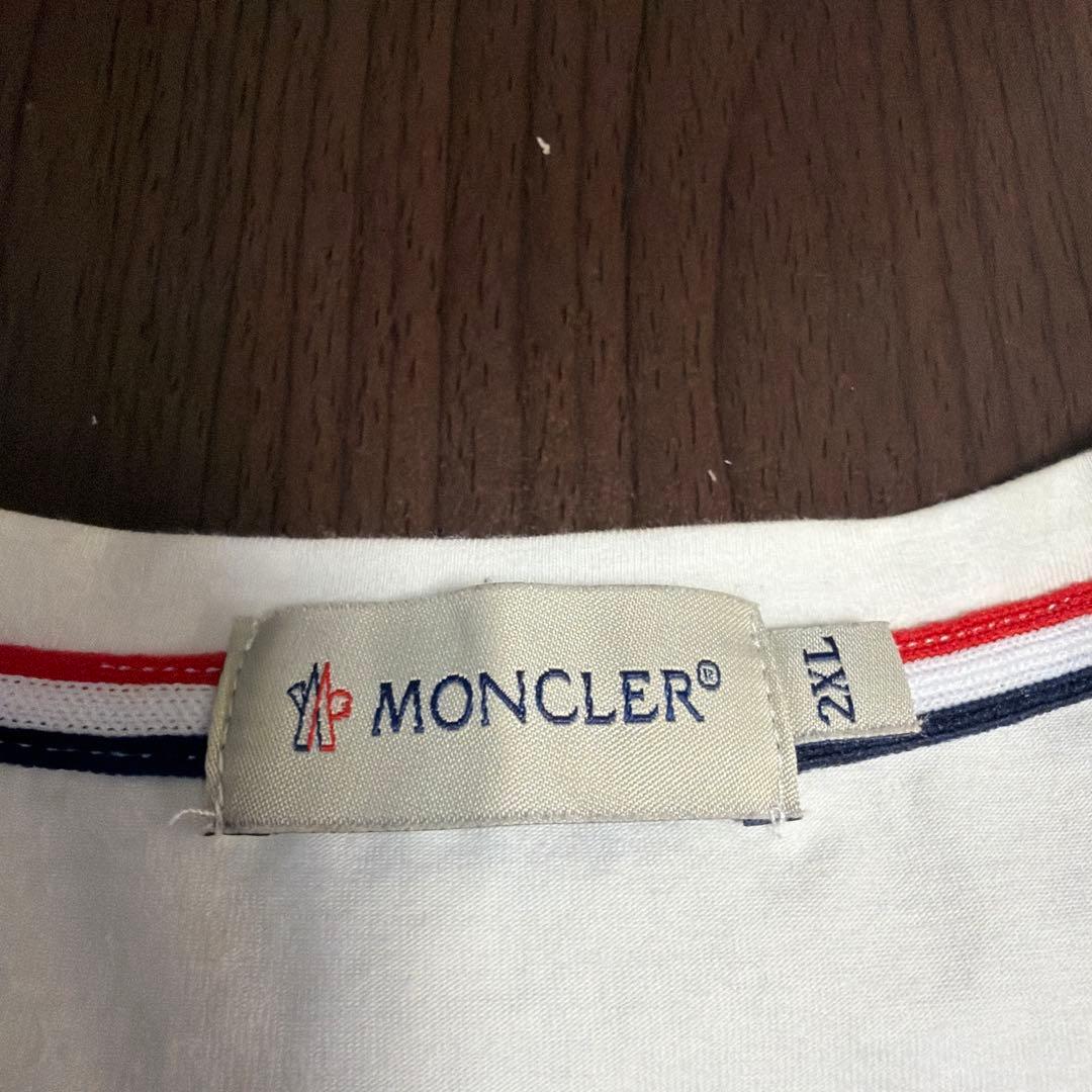 モンクレール MONCLER ロゴ Tシャツ 2XL ホワイト 美品　正規品