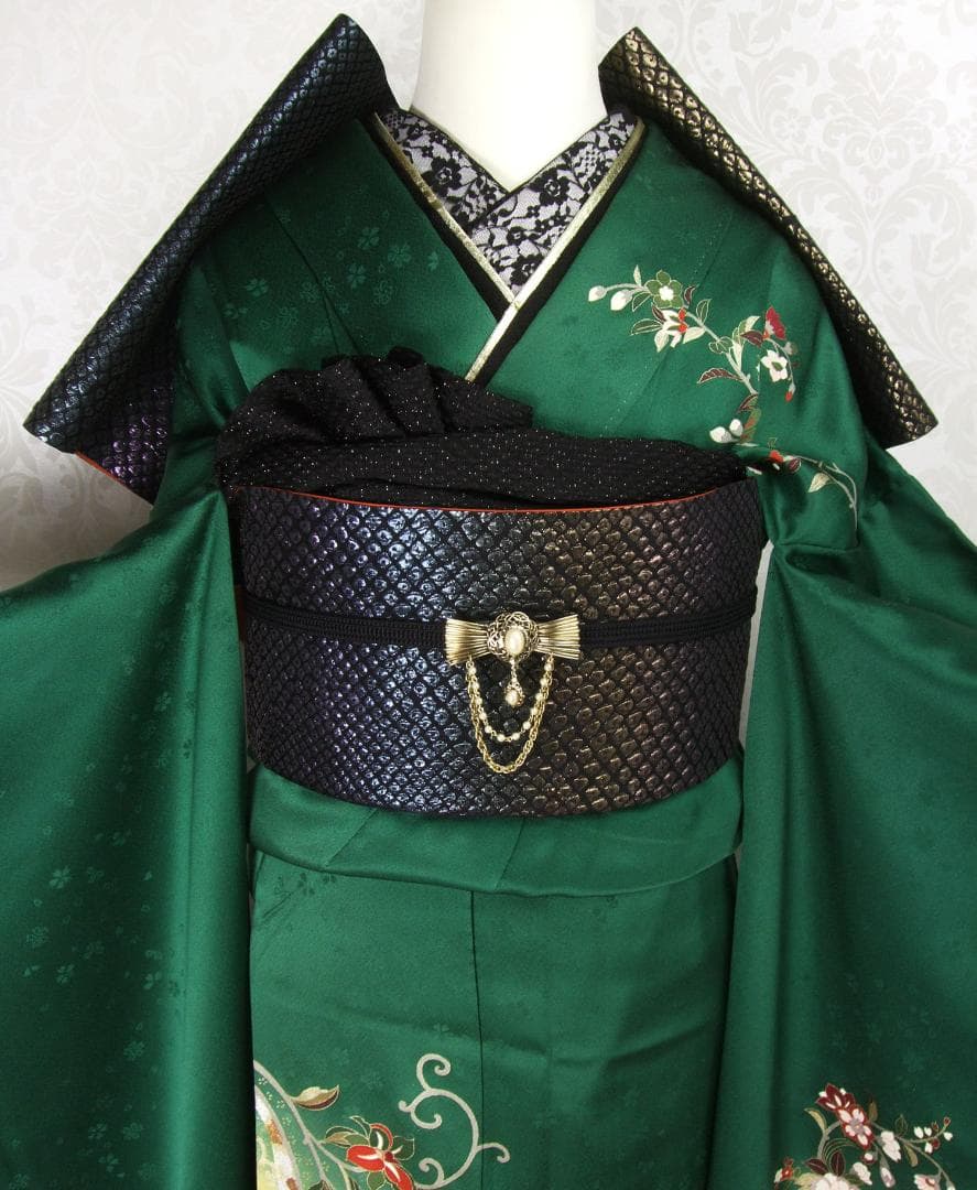アールヌーヴォー　ゴシック振袖　金駒刺繍　振袖フルセット　成人式 ｍ10