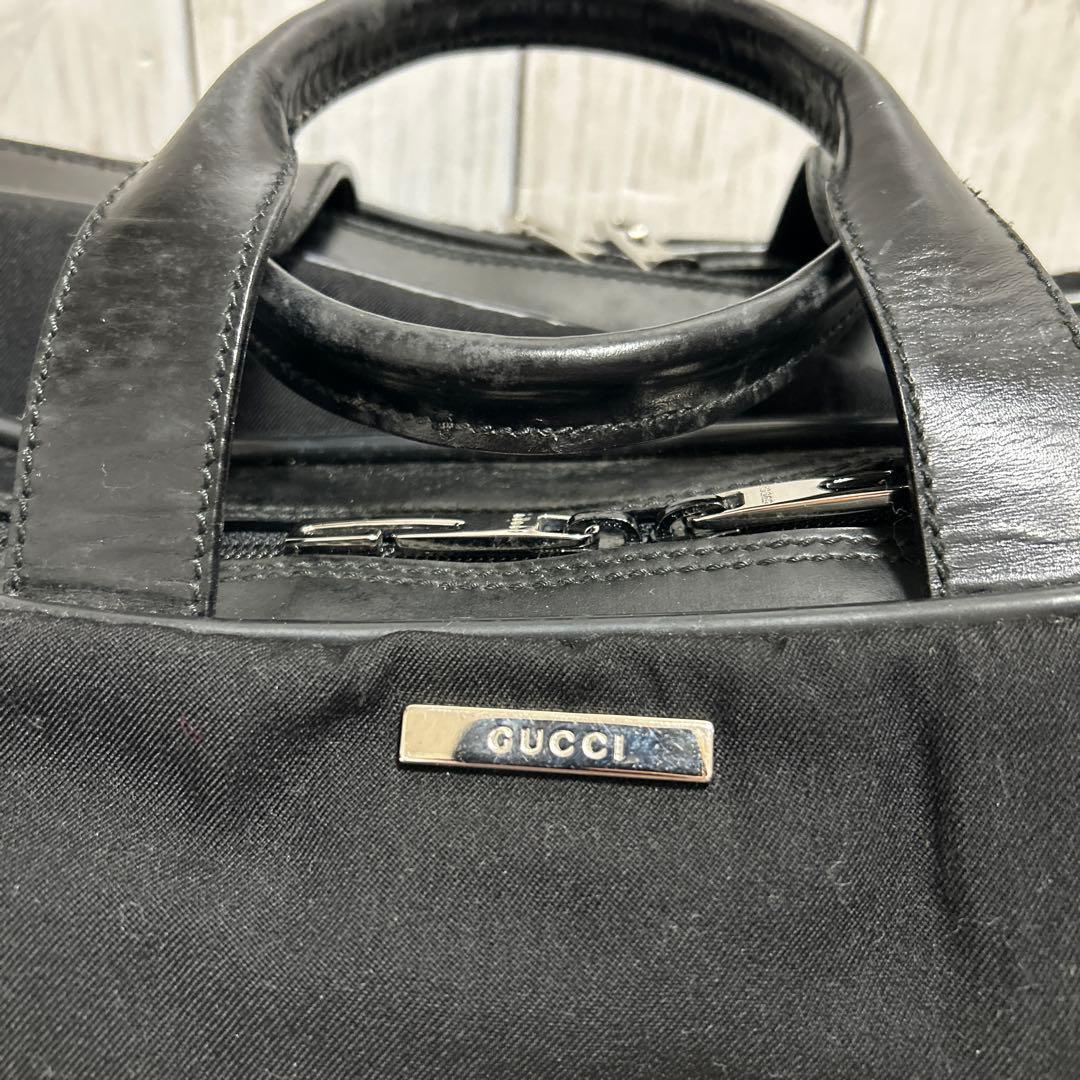 GUCCI グッチ ボストンバッグ キャンバス　レザー 旅行カバン　大容量