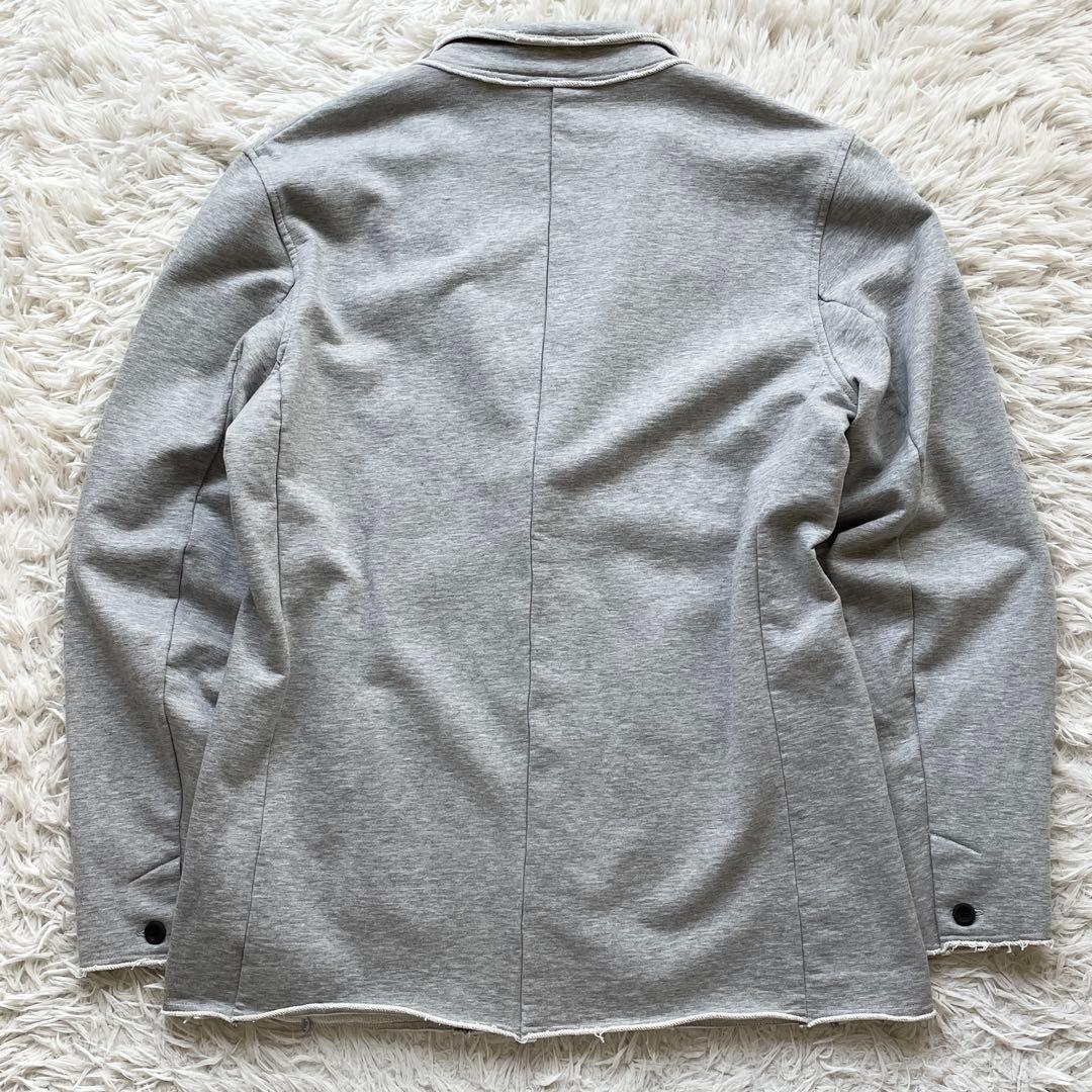 極美品 wjk black ハイゲージスウェットラペルジャケット ストレッチ