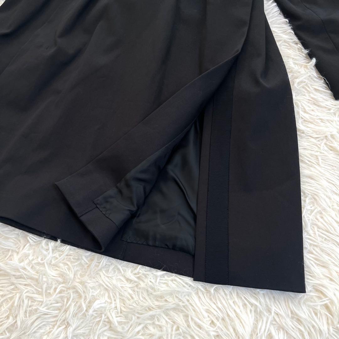 新品 極美品✨ アドーア スプリングコート ベルト付き ロング 綿 日本製 黒