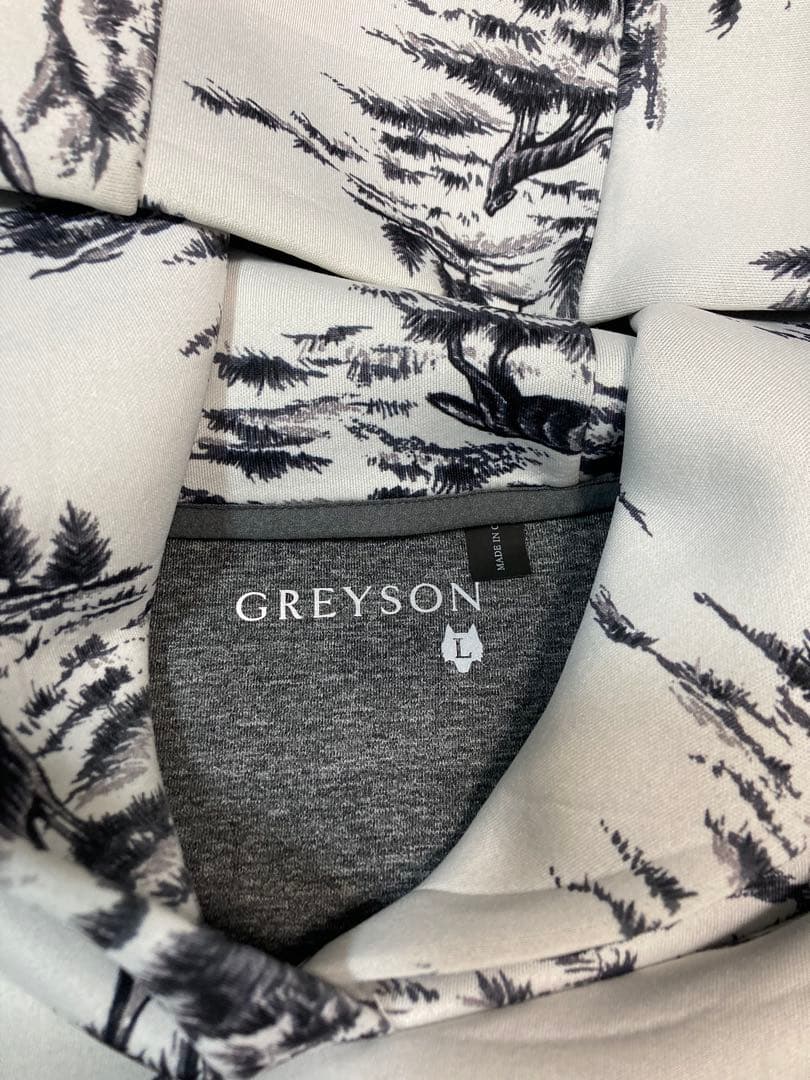 風*様 GREYSON プルオーバーフーディー スウェットシャツ 総柄
