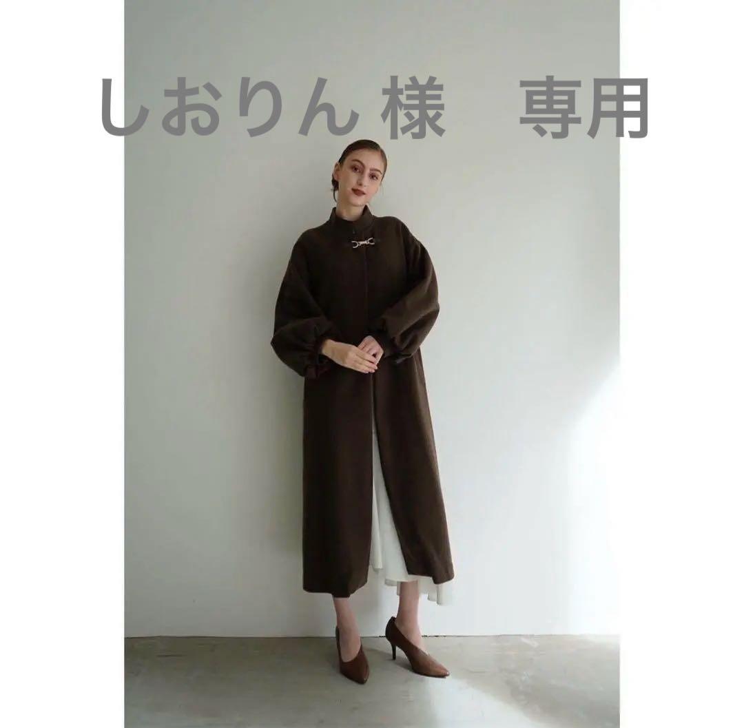 ジャケット・アウター Acka stand collar wool coat(brown)