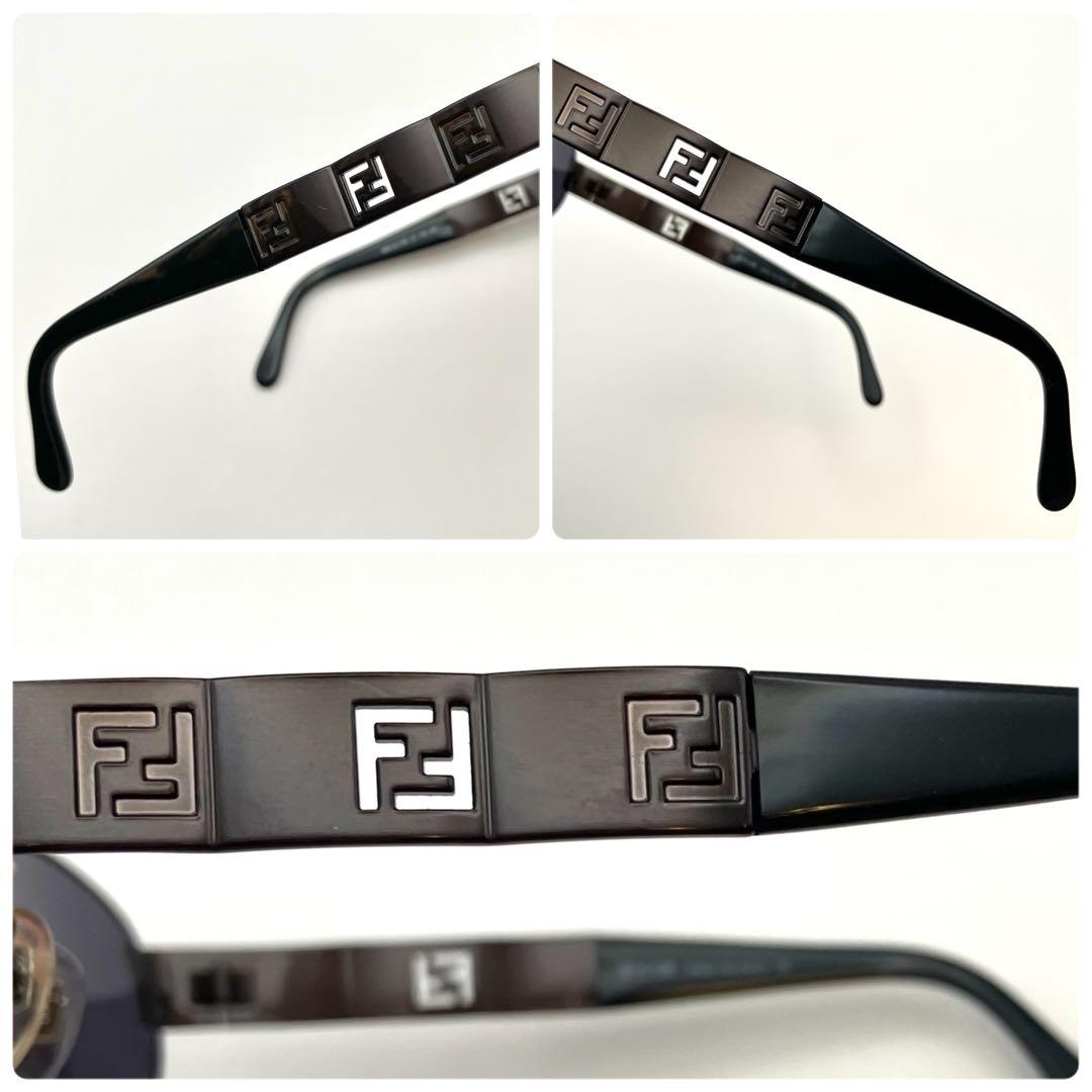 希少 FENDI サングラス y2k 90s FF ズッカ柄 オーバル 茶・黒