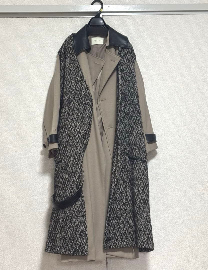 PUBLIC TOKYO ツイードジレレイヤートレンチコート